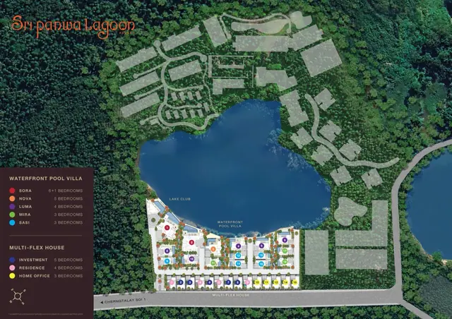 Sri Panwa Lagoon — План территории с площадями, Банг Тао и Лагуна, Пхукет