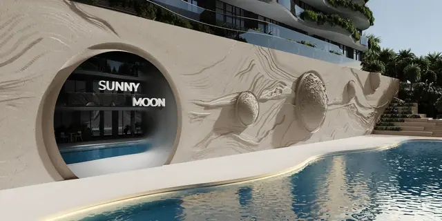 Sunny Moon — Круглый портал с названием комплекса, Раваи и Най Харн, Пхукет