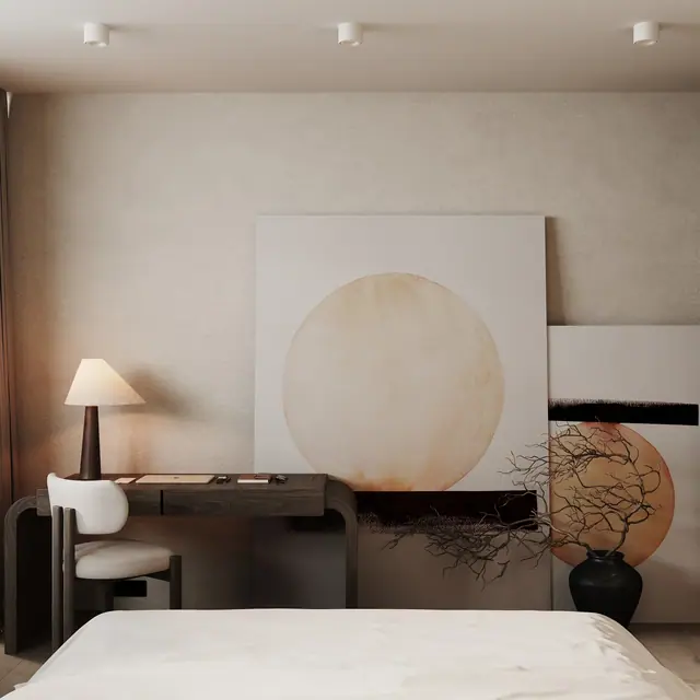 Sunny Moon — Спальня с панно за изголовьем, Раваи и Най Харн, Пхукет