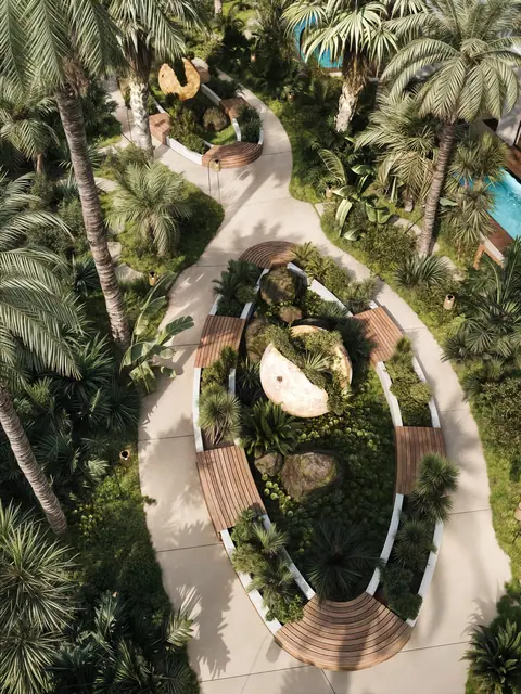 Sunny Moon Village — Ландшафтный сад, вид сверху, Раваи и Най Харн, Пхукет