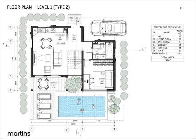 Sunny Moon Village — 3 спальни — 1-й этаж · 215 м², Раваи и Най Харн, Пхукет
