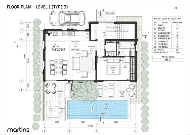 Sunny Moon Village — Тип 3 — 1-й этаж · 215 м², Раваи и Най Харн, Пхукет