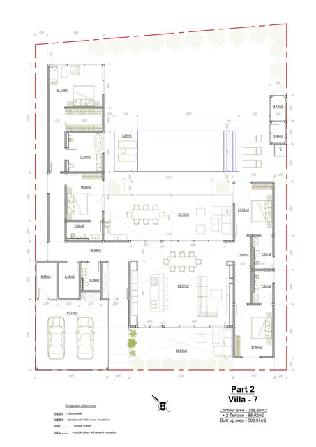 Sunti Villas — Вилла 7 — 4 спальни · застройка 589 м², Банг Тао и Лагуна, Пхукет