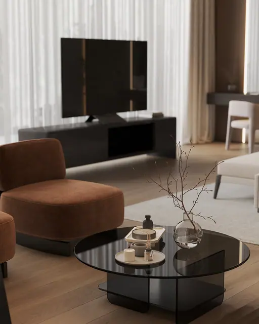 Sunti Villas — ТВ-зона с креслом, Банг Тао и Лагуна, Пхукет