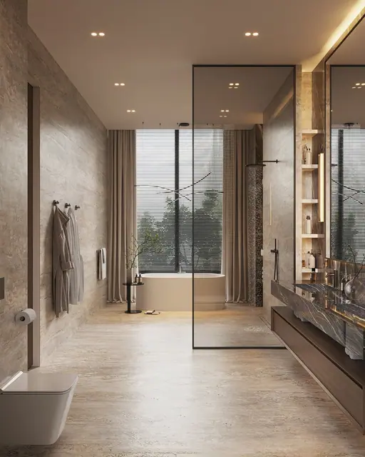 Sunti Villas — Ванная с зеркальной стеной, Банг Тао и Лагуна, Пхукет