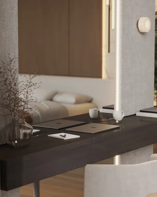 Sunti Villas — Консоль и зеркало в спальне, Банг Тао и Лагуна, Пхукет