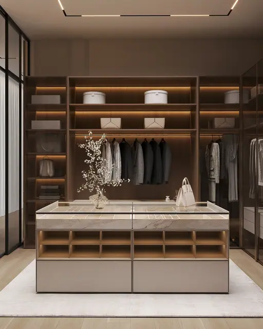 Sunti Villas — Гардеробная с открытыми стеллажами, Банг Тао и Лагуна, Пхукет