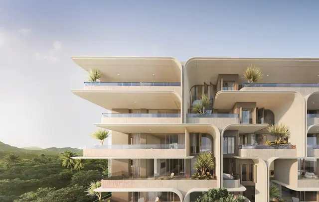 Surfhouse Residences — Фасад с террасами днём, Банг Тао и Лагуна, Пхукет