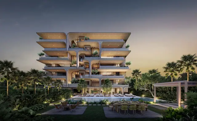 Surfhouse Residences — Комплекс с бассейном ночью, Банг Тао и Лагуна, Пхукет
