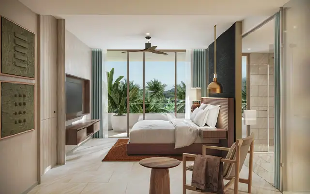 Surfhouse Residences — Спальня с видом на зелень · тип D2, Банг Тао и Лагуна, Пхукет