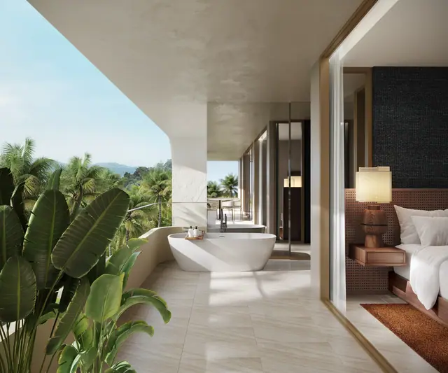 Surfhouse Residences — Ванная у балкона · тип D2, Банг Тао и Лагуна, Пхукет