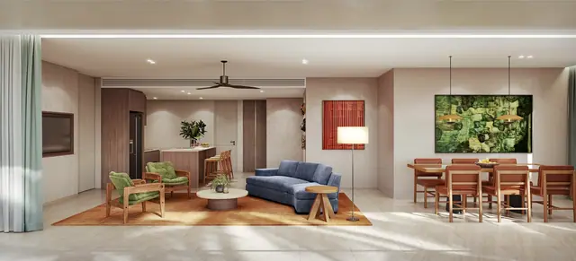 Surfhouse Residences — Гостиная-столовая · тип D2, Банг Тао и Лагуна, Пхукет