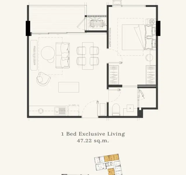 The Gens — 1BR Exclusive Living · 47 м², Банг Тао и Лагуна, Пхукет