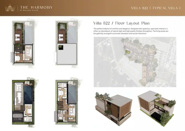 The Harmony by Wallaya Villas — Вилла B22 — обзор поэтажных планов, Банг Тао и Лагуна, Пхукет
