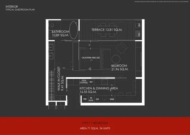 The Liberty — Тип F — 1 спальня, 71 м², Банг Тао и Лагуна, Пхукет