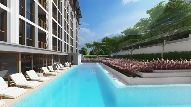 The Ozone Condominium — Бассейн с шезлонгами, Банг Тао и Лагуна, Пхукет