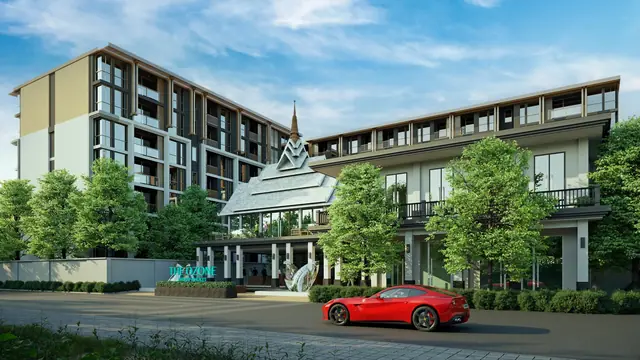 The Ozone Condominium — Фасад комплекса со стороны улицы, Банг Тао и Лагуна, Пхукет
