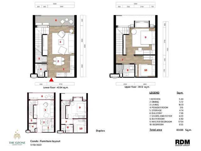 The Ozone Condominium — Room Plan дуплекс, Банг Тао и Лагуна, Пхукет