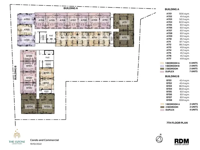 The Ozone Condominium — План 7 этажа, Банг Тао и Лагуна, Пхукет