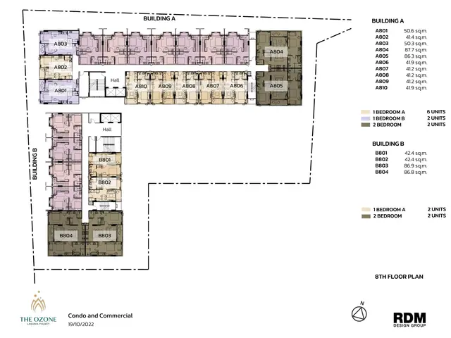 The Ozone Condominium — План 8 этажа, Банг Тао и Лагуна, Пхукет