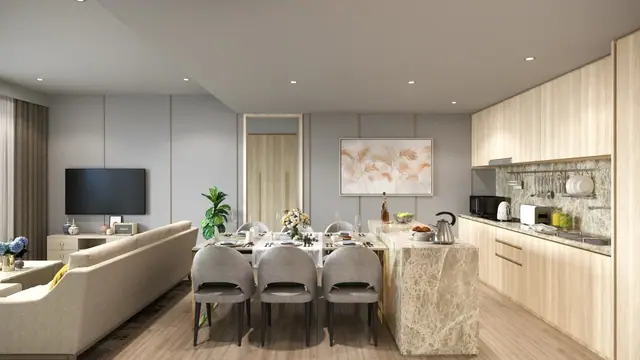 The Ozone Condominium — Кухня-гостиная, Банг Тао и Лагуна, Пхукет