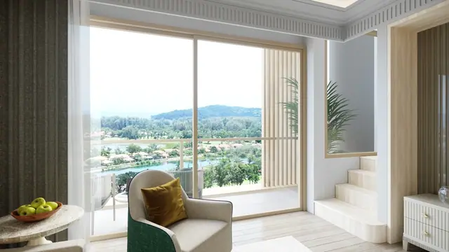 The Ozone Condominium — Гостиная дуплекса, Банг Тао и Лагуна, Пхукет