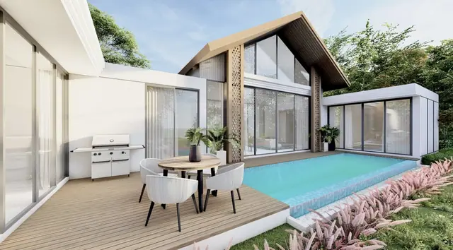 The Ozone Luxury Villas — Терраса с барбекю и обеденной зоной · 3 спальни, Банг Тао и Лагуна, Пхукет