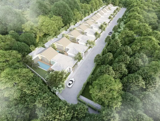 The Ozone Luxury Villas — Квартал вилл с высоты · 3 спальни, Банг Тао и Лагуна, Пхукет