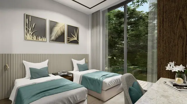 The Ozone Luxury Villas — Спальня с двумя кроватями · 3 спальни, Банг Тао и Лагуна, Пхукет