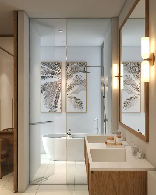 The Ozone Luxury Villas — Ванная с отдельно стоящей ванной · Campus Villa, Банг Тао и Лагуна, Пхукет