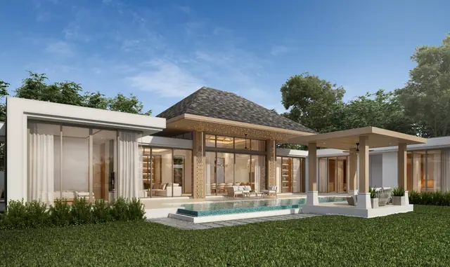 The Ozone Luxury Villas — Вилла с бассейном со стороны сада · Campus Villa, Банг Тао и Лагуна, Пхукет