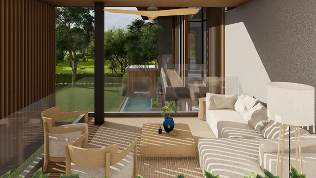 The Ozone Luxury Villas — Крытая терраса-лаунж у бассейна · 4+1 спальня, Банг Тао и Лагуна, Пхукет