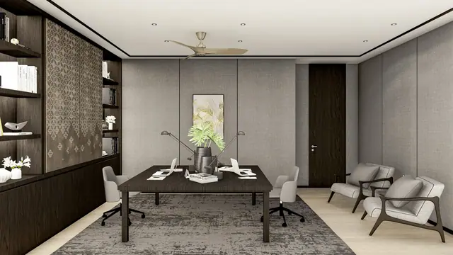 The Ozone Luxury Villas — Кабинет с рабочим столом · 4+1 спальня, Банг Тао и Лагуна, Пхукет