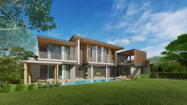 The Ozone Luxury Villas — Вилла с бассейном среди газона · 4+1 спальня, Банг Тао и Лагуна, Пхукет