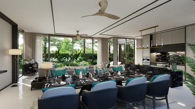 The Ozone Luxury Villas — Столовая на восемь персон · 4+1 спальня, Банг Тао и Лагуна, Пхукет