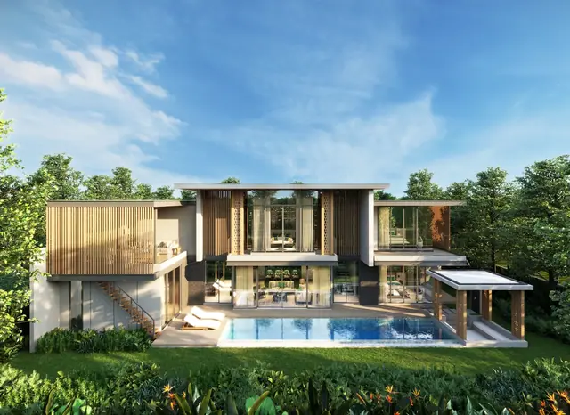The Ozone Luxury Villas — Вилла с бассейном, фронтальный вид · 4+1 спальня, Банг Тао и Лагуна, Пхукет