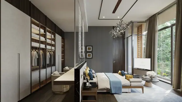 The Ozone Luxury Villas — Мастер-спальня с гардеробной · 4+1 спальня, Банг Тао и Лагуна, Пхукет