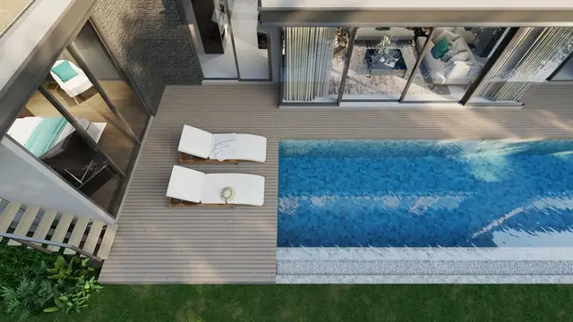The Ozone Luxury Villas — Бассейн и терраса с высоты · 4+1 спальня, Банг Тао и Лагуна, Пхукет