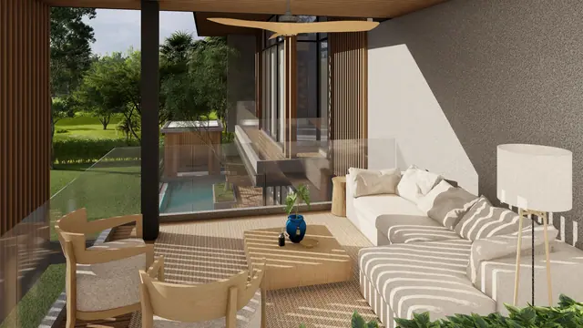 The Ozone Luxury Villas — Лаунж на террасе с видом на бассейн · 4+1 спальня, Банг Тао и Лагуна, Пхукет