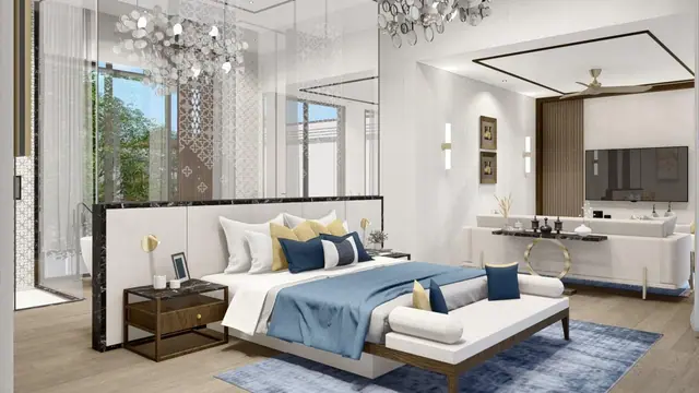 The Ozone Luxury Villas — Мастер-спальня с ТВ-зоной · 4+1 спальня, Банг Тао и Лагуна, Пхукет