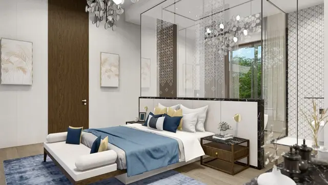 The Ozone Luxury Villas — Спальня с зеркальной стеной · 4+1 спальня, Банг Тао и Лагуна, Пхукет