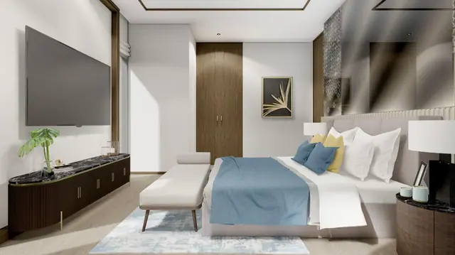 The Ozone Luxury Villas — Спальня с ТВ-панелью · 5 спален, Банг Тао и Лагуна, Пхукет