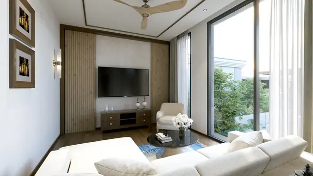 The Ozone Luxury Villas — Гостиная с ТВ-зоной · 5 спален, Банг Тао и Лагуна, Пхукет