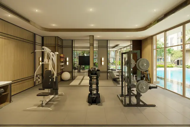 The Ozone Signature Condominium — Тренажёрный зал с видом на бассейн, Банг Тао и Лагуна, Пхукет