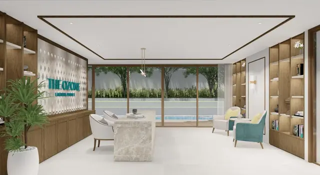 The Ozone Signature Condominium — Лобби с логотипом THE OZONE, Банг Тао и Лагуна, Пхукет