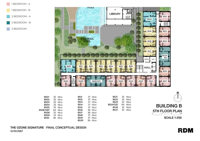 The Ozone Signature Condominium — Корпус B — план 5 этажа, Банг Тао и Лагуна, Пхукет