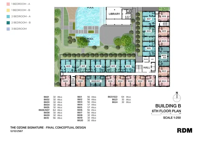 The Ozone Signature Condominium — Корпус B — план 6 этажа, Банг Тао и Лагуна, Пхукет