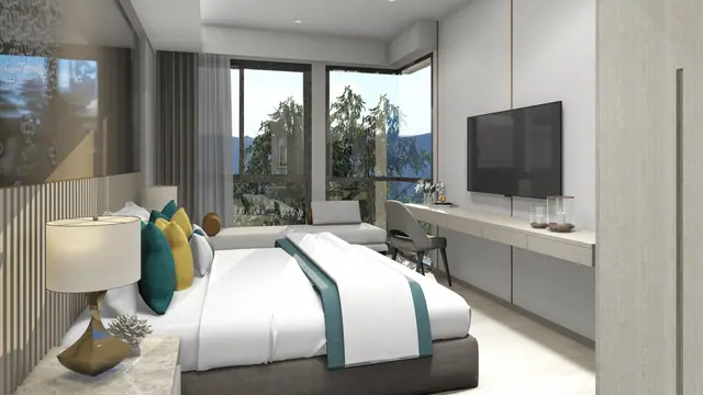 The Ozone Signature Condominium — Гостиная · 1 спальня, тип A, Банг Тао и Лагуна, Пхукет