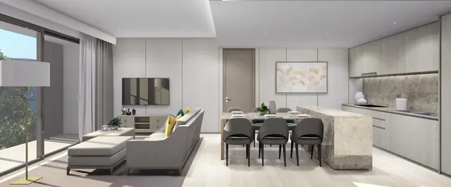 The Ozone Signature Condominium — Гостиная-столовая · 1 спальня, тип A, Банг Тао и Лагуна, Пхукет