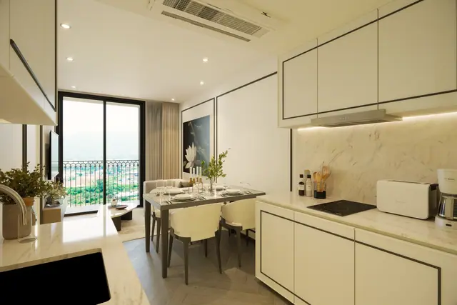The Ozone Signature Condominium — Кухня-столовая · 1 спальня, тип B, Банг Тао и Лагуна, Пхукет